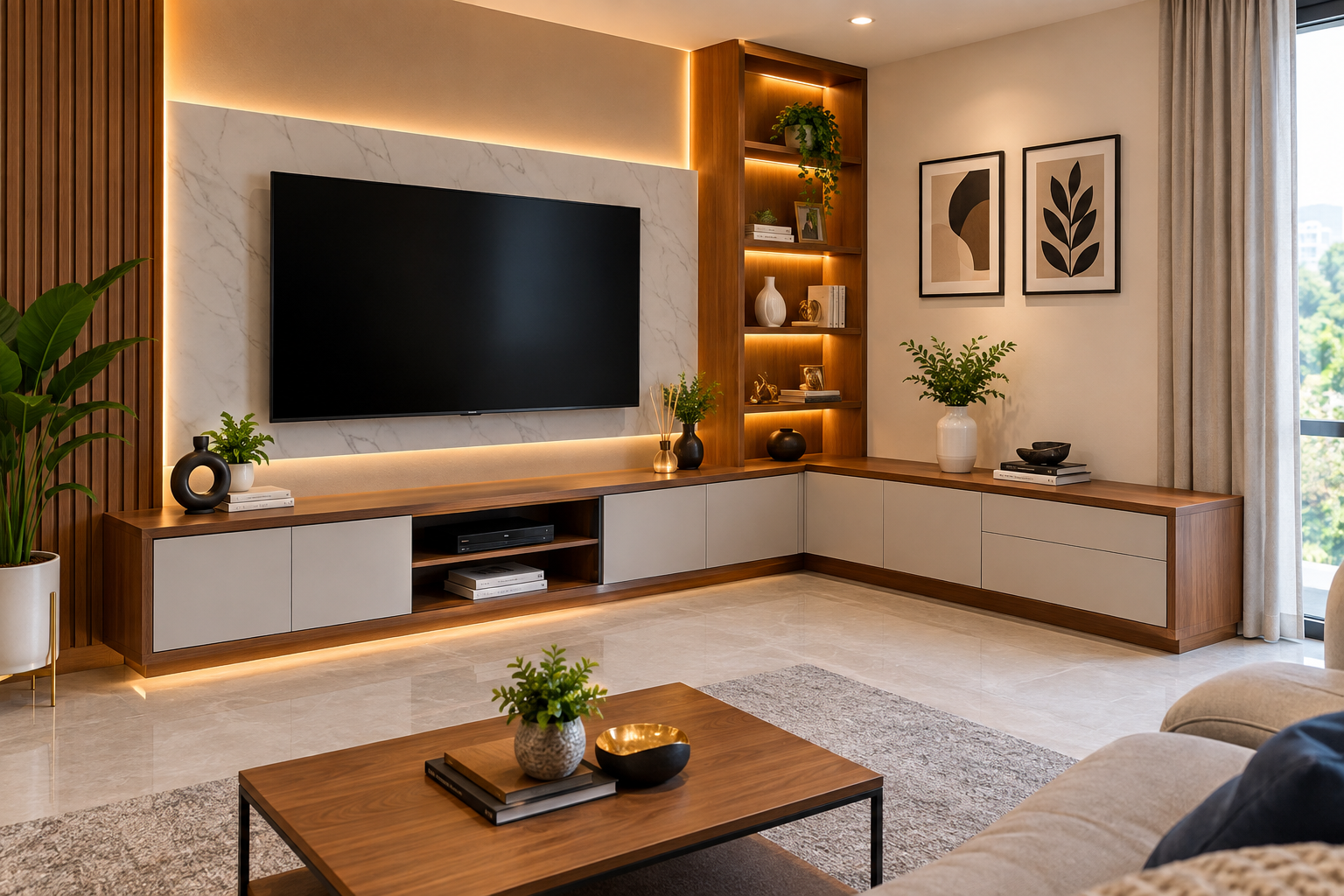Modern L-Shaped TV Cabinet Designs to Elevate Your Living Room
