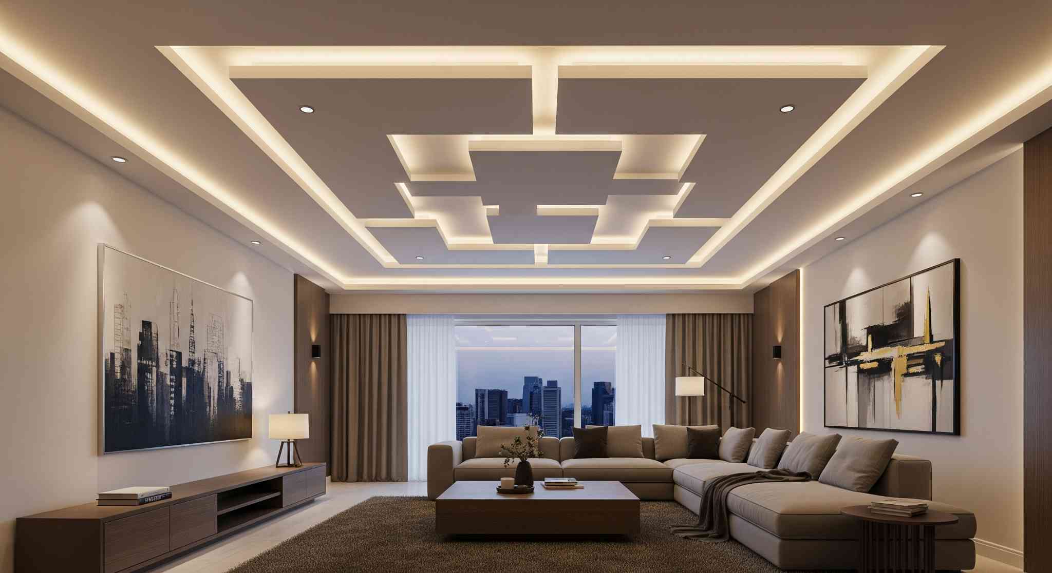 9 Modern POP Designs for Hall – Simple and Elegant False Ceiling Ideas for Living Rooms
